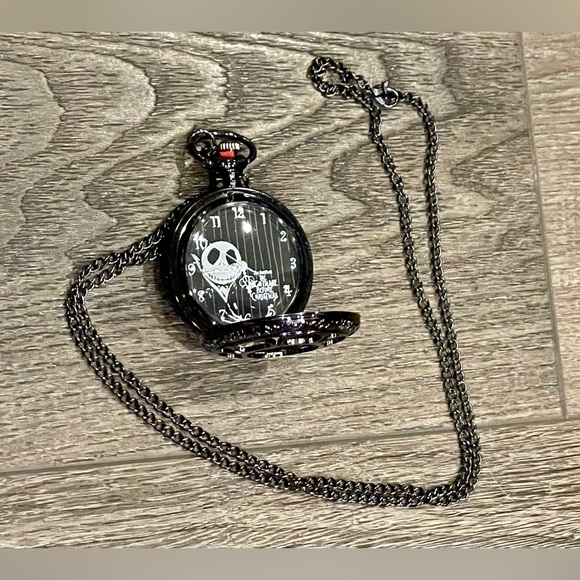 Nightmare Before Christmas Pocket Watch With Chain Necklace - Picture 5 of 6